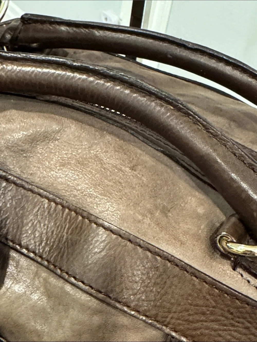 L.A.M.B. Bag Gwen Stefani LAMB Vintage Large Brown Leather Satchel